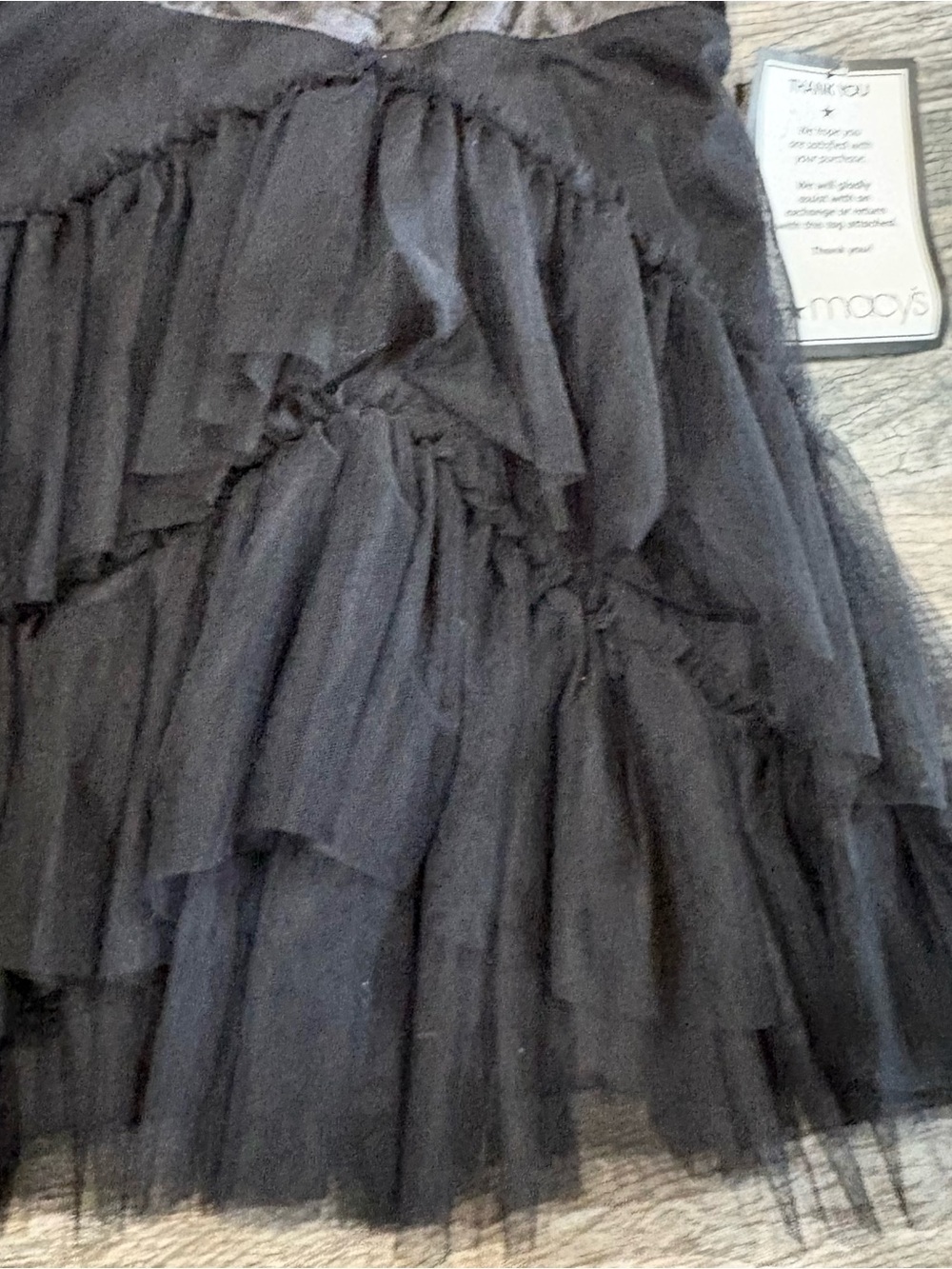 City Studio Black Juniors' Tiered Tulle Asymmetrical Party Dress Sz 3 Whimsigoth - Picture 10 of 15
